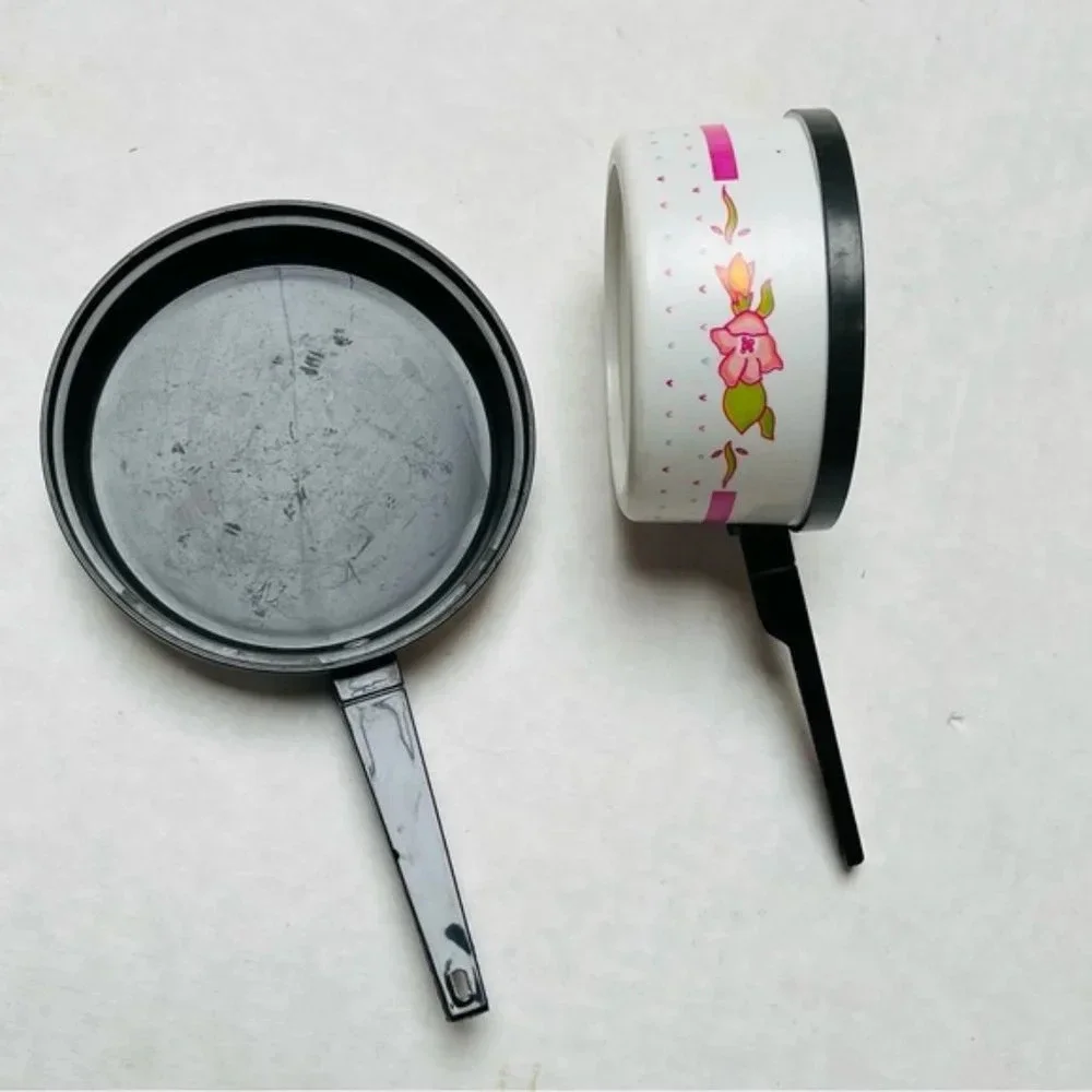 Chilton Globe Pots Pans Pink‎ Floral Playsets Vintage 2 Pieces Kitchen Cooking
